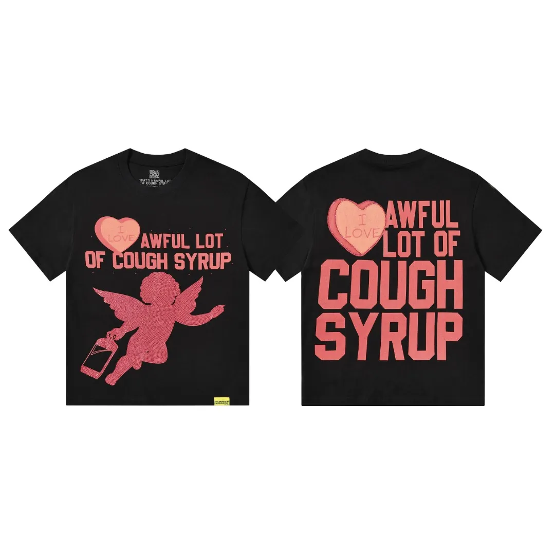 2241# Black/ （ ） THAT'S A AWFUL LOT OF COUGH SYRUP In Stock T （fabric):32 Sizes（size）：S-M L X L （colour）： Black） 👉